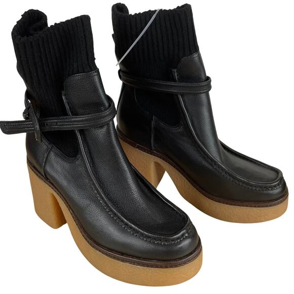 Sam Edelman Sidney Bootie Black Leather Buckle Closure Women's Size 9 NWOB - Picture 2 of 7